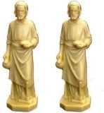 2 X St Joseph Statue Home Seller Faith Saint House 3.5 Inch Figurine New