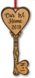 Our First Home Key to Couples Heart Personalized Wood Ornament Housewarming Home Decor Ornament Custom New Home Newlyweds Newly Married Engaged from Realtor
