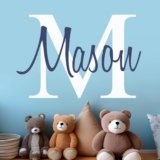 CRYPTONITE Baby Room Decor | Custom Name Wall Decal | Boys Bedroom Decor | Ready to Use | Nursery Wall Decal | Fully Customizable with Name, Color, and Size | Non-Toxic (Wide 40″ x 26″ Height)