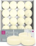 HYOOLA Premium Ivory Floating Candles 1.75 Inch – 3 Hour – 40 Pack – European Made
