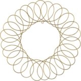 Red Co. Old Gold Metal Wreath – Wall Mount Christmas Card Holder – 17″ Dia