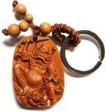 Betterdecor Feng Shui Wood Carved Chung Kwei Zhong Kui -Guardian of Harmony Ward Off Evil Spirit